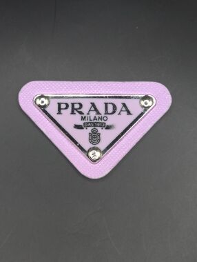 Lavender Prada Triangle Patch/Croc Charm